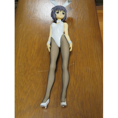 87 - THREE DIFFERENT BOXED ANIME BUNNY GIRL ¼ PVC FIGURES TO INCLUDE YUKI NAGATO, TSURUYA SAR AND RYOKO A... 