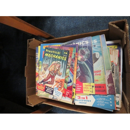 136 - A BOX OF ASSORTED PRACTICAL MECHANICS MAGAZINES