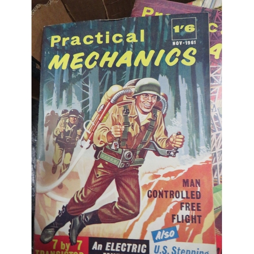 136 - A BOX OF ASSORTED PRACTICAL MECHANICS MAGAZINES