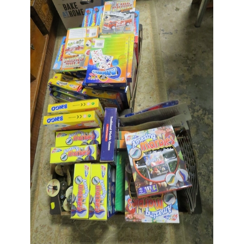 110 - TWO BOXES OF TOYS TO INCLUDE AMAZING MARBLES