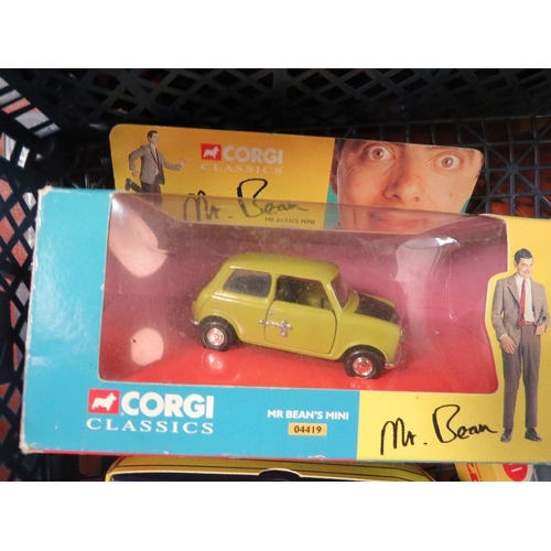 112 - A BOXED CORGI GREEN HORNET BLACK BEAUTY CAR 268, BOXED MR BEAN CORGI MINI 4419, BOXED FORWARD MODEL ... 