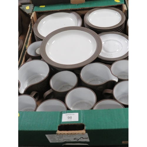 98 - THREE TRAYS OF HORNSEA PALATINE TEA/DINNER WARE