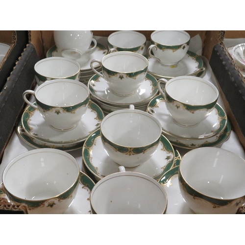 99 - A TRAY OF ROYAL WORCESTER CONNAUGHT TOGETHER WITH A TRAY OF ASSORTED TEA WARE (2)