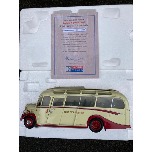 51A - BOXED 1:24 SCALE LIMITED EDITION (463 OF 500) ORIGINAL CLASSICS WEST YORKSHIRE BEDFORD DUPLE OB COAC... 