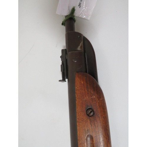 261 - GECADO MODEL 25 VINTAGE AIR RIFLE . 177 CAL' GERMAN MADE. 15 3/4 HINGED BARREL, FRONT BLADE SLIGHT, ... 