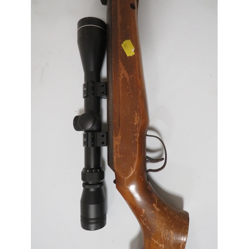 269 - A VINTAGE WEBLEY & SCOTT LIMITED BIRMINGHAM POINT 22 AIR RIFLE WITH LATER TELESCOPIC SIGHT