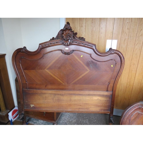 862 - AN ANTIQUE FRENCH DOUBLE BED W-153 CM ( NO IRONS )