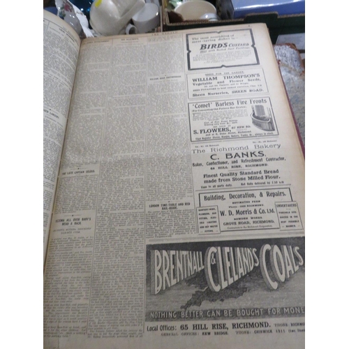 125 - EIGHT BOUND VOLS EARLY 20TH CENTURY INCLUDING FIGARO -PARIS 1901 WITH COLOURED PLATES AND L'ILLUSTRA... 