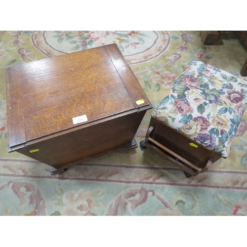 135 - A VINTAGE ART DECO SEWING BOX PLUS ANOTHER