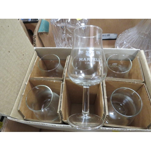 145 - A QUANTITY OF CUT GLASS DECANTERS ETC