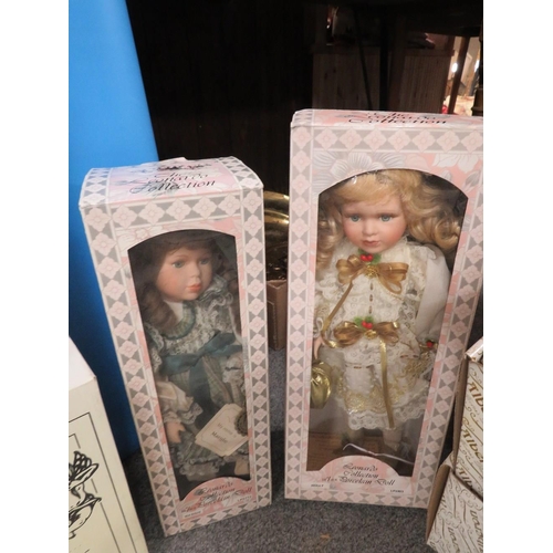 193 - A LARGE QUANTITY OF BOXED COLLECTORS DOLLS TO LEONARDO AND ROYAL HEIRLOOM EXAMPLES