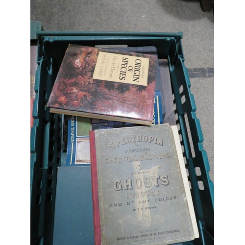 206 - SIX TRAYS OF ANTIQUE AND OTHER BOOKS TO INCLUDE WHEATLEY AND CUNNINGHAM LONDON  PAST AND PRESENT JOH... 