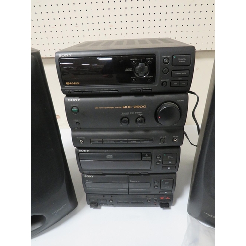 223 - A SONY MHC/2900 STACKING STEREO SYSTEM (UNCHECKED)