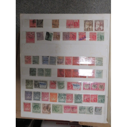 283 - A LARGE QUANTITY OF STAMPS ETC OVER SEVERAL ALBUMS, FIRST DAY COVERS ETC