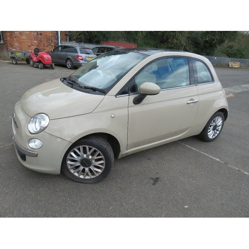 600 - A 2015 BEIGE FIAT 500, 1.2 PETROL 'BF15 EXH' - SORN - LAST MOT EXPIRED MARCH 2022 - ARRIVED ON A LOW... 