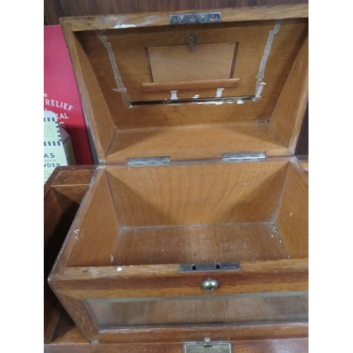 307 - A VINTAGE OAK BRASS MOUNTED LETTER BOX