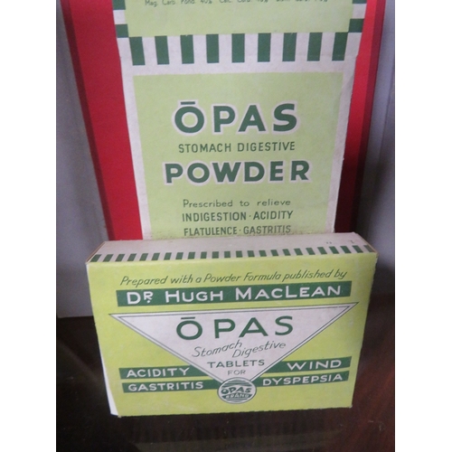 309 - VINTAGE ADVERTISING SIGN FOR OPAS STOMACH DIGESTIVE POWDER