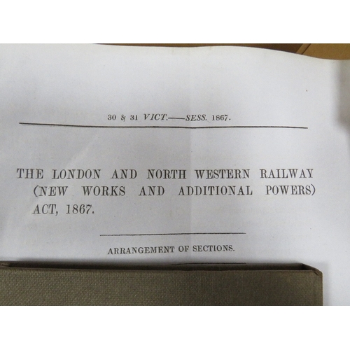 422 - A QUANTITY  OF RAILWAYANA 19TH CENTURY, GOVERNMENT PAPERS RELATING TO THE GREAT WESTERN , MIDLANDS A... 