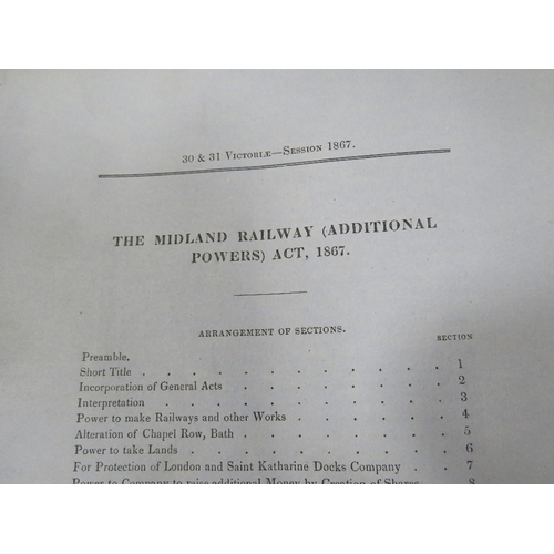 422 - A QUANTITY  OF RAILWAYANA 19TH CENTURY, GOVERNMENT PAPERS RELATING TO THE GREAT WESTERN , MIDLANDS A... 