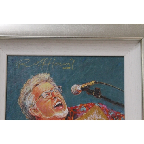 10 - A FRAMED LIMITED EDITION ARTISTS PROOF ON CANVAS BY ROLF HARRIS ENTITLED 'ROLF SINGS' No 2 / 250 (LO... 