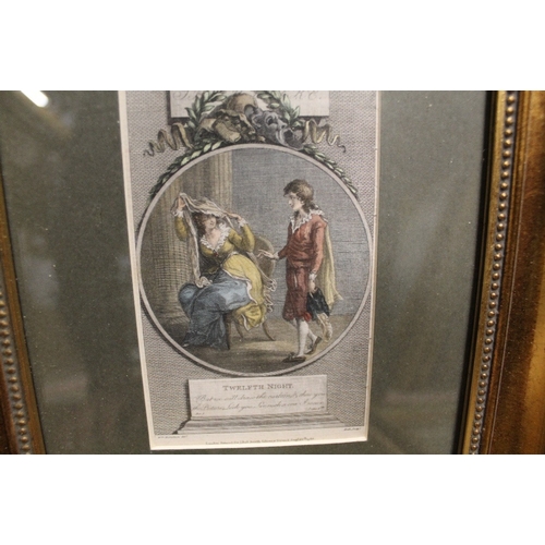 17 - A SET OF FOUR FRAMED SHAKESPEARE ENGRAVINGS