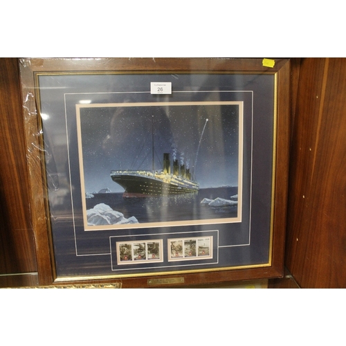 26 - A FRAMED RMS TITANIC PRINT - 'THE FINAL HOUR'