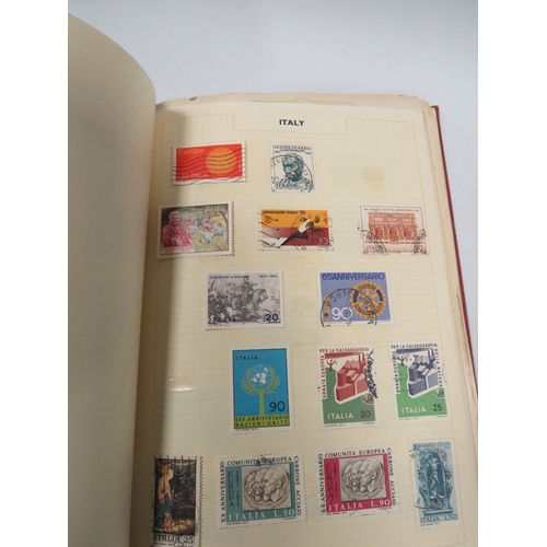 380 - TWO SIMPLEX JUNIOR STAMP ALBUMS TO INCLUDE SPANISH AND ITALIAN STAMPS