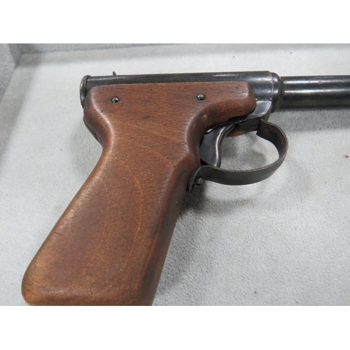 393 - A VINTAGE DIANA MODEL 11 AIR PISTOL WITH PELLETS