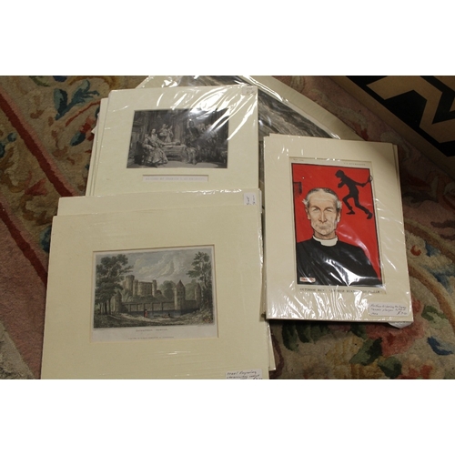 59 - A BOX OF ASSORTED PICTURES, PRINTS AND ENGRAVINGS