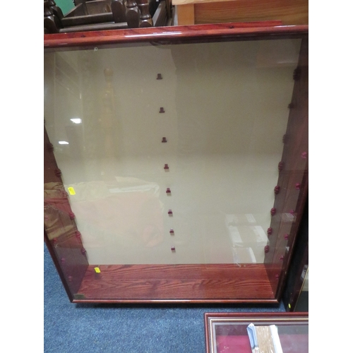 758 - FOUR MODERN GLASS FRONTED DISPLAY CABINETS WITH SHELVES