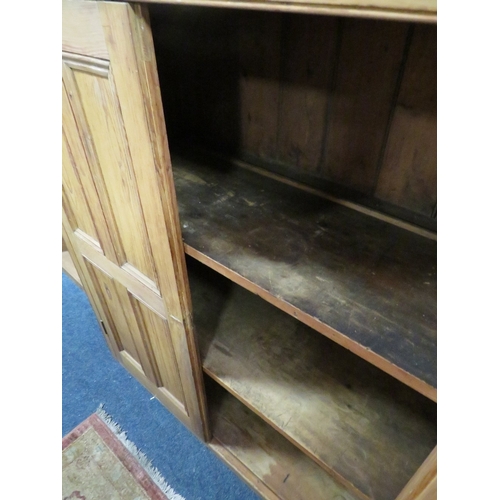 763 - AN ANTIQUE PINE HOUSEKEEPERS CUPBOARD TOP