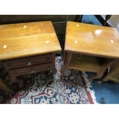 792 - TWO PAIRS OF FRENCH STYLE SMALL BEDSIDE CUPBOARDS