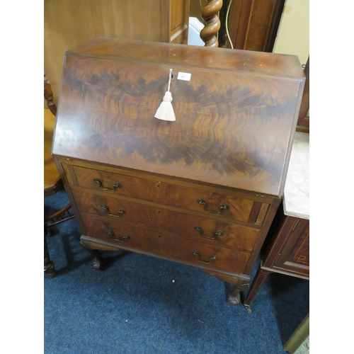 801 - A VINTAGE MAHOGANY BUREAU