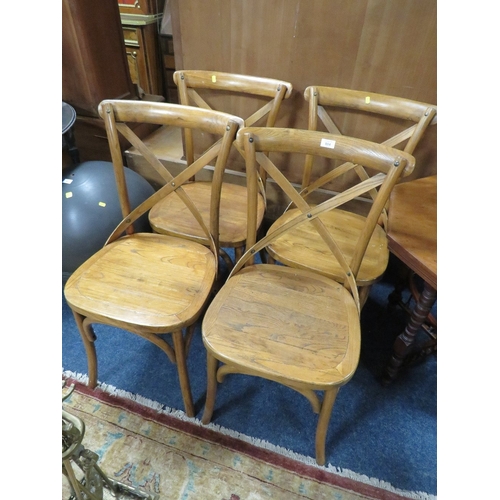 804 - A SET OF FOUR BENTWOOD DINING / KITCHEN CHAIRS