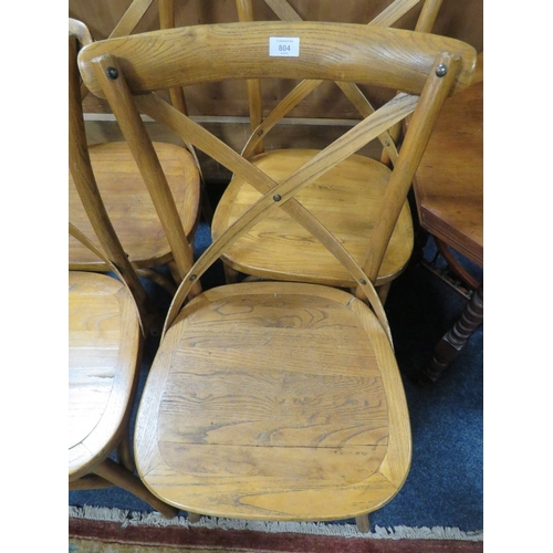 804 - A SET OF FOUR BENTWOOD DINING / KITCHEN CHAIRS