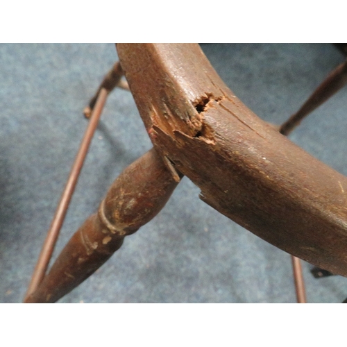 842 - A 19TH CENTURY CHILDS WALKING FRAME A/F