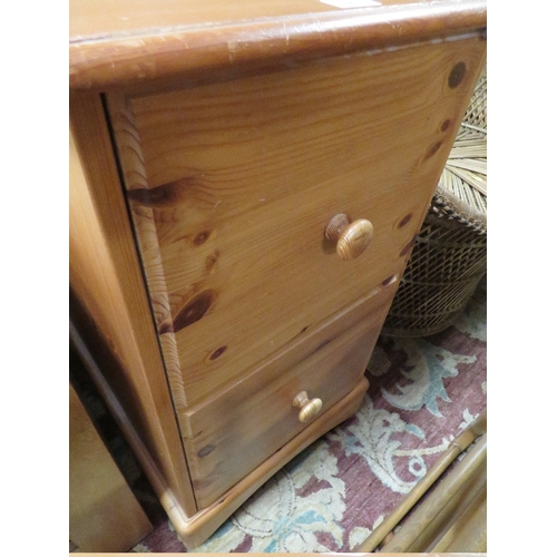 848 - TWO VINTAGE NEST OF TABLES, PINE CABINET AND ERCOL PLATE RECK