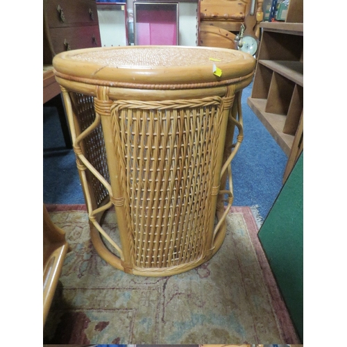 848 - TWO VINTAGE NEST OF TABLES, PINE CABINET AND ERCOL PLATE RECK