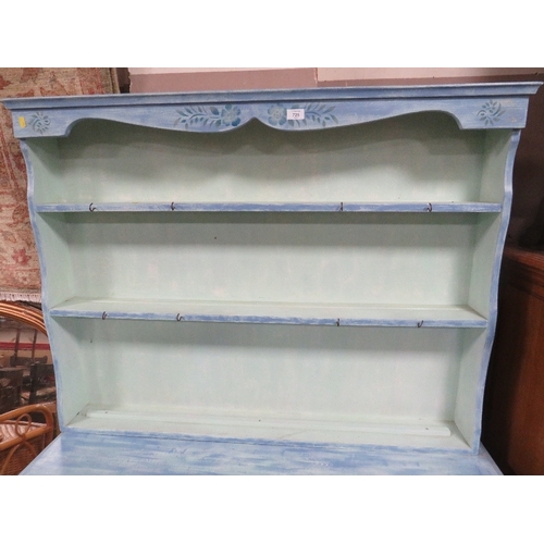 725 - A PAINTED KITCHEN DRESSER W-121 CM