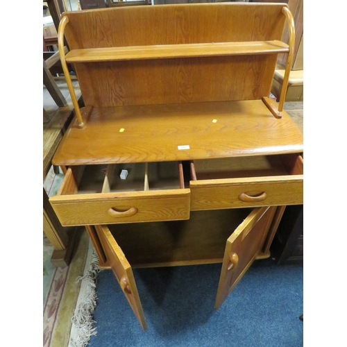 857 - AN ERCOL STYLE SMALL DRESSER W 92 CM