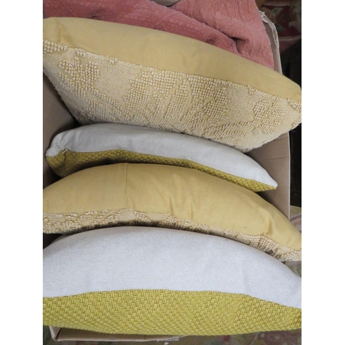 109 - TWO BOXES OF EX-SHOW HOME DECORATIVE CUSHIONS