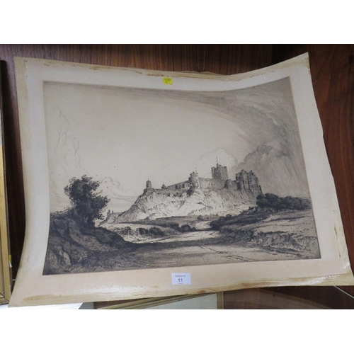 11 - ALBANY E. HOWARTH  SIGNED IN PENCIL AN ETCHING OF STIRLING CASTLE WITH GUILD STAMP