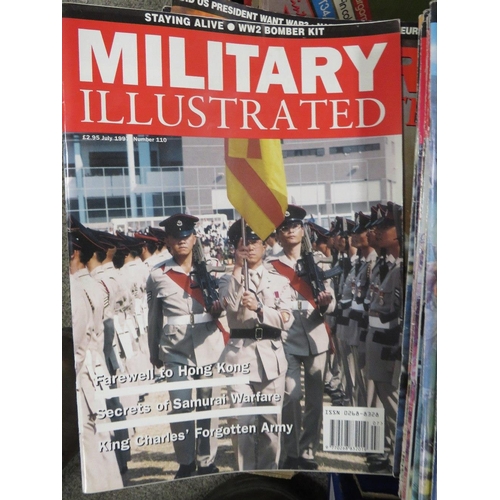 162 - A COLLECTION OF ASSORTED VINTAGE MAGAZINES TO INCLUDE MILITARY ILLUSTRATED AND PLAYS & PLAYERS