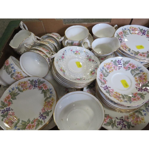 165 - TWO TRAYS OF ASSORTED CERAMICS TO INCLUDE PARAGON ETC