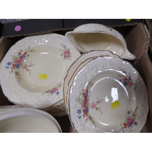 174 - A TRAY OF CROWN DUCAL FLORENTINE DINNER WARE