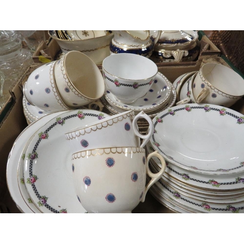 175 - THREE TRAYS OF ASSORTED CERAMIC AND GLASS TO INCLUDE FOLEY EXAMPLES