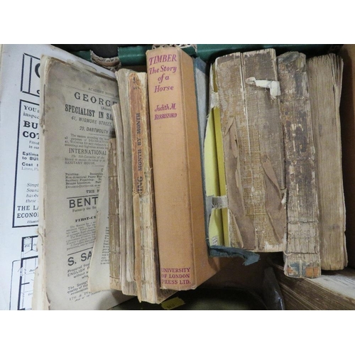 176 - TWO SMALL TRAYS OF VINTAGE BOOKS A/F