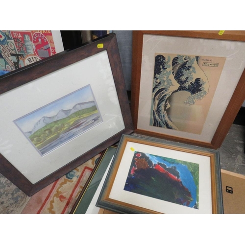 19 - A QUANTITY OF ASSORTED PICTURES AND PRINTS TO INC TABITHA SALMON PRINT