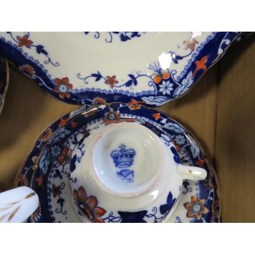 196 - A TRAY OF ROYAL JAPAN IMARI TEAWARE