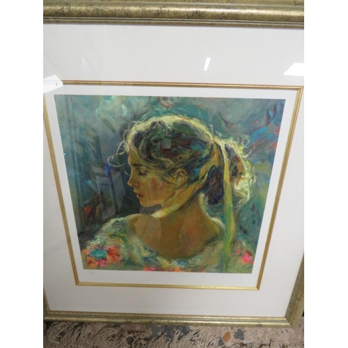 27 - ROYO - A PAIR OF LARGE SIGNED LIMITED EDITION SILKSCREEN PRINTS OF A LADIES - No 113 / 295, 40 x 38 ... 